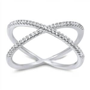 NEW STARLETTE women's jenna statement ring in silver